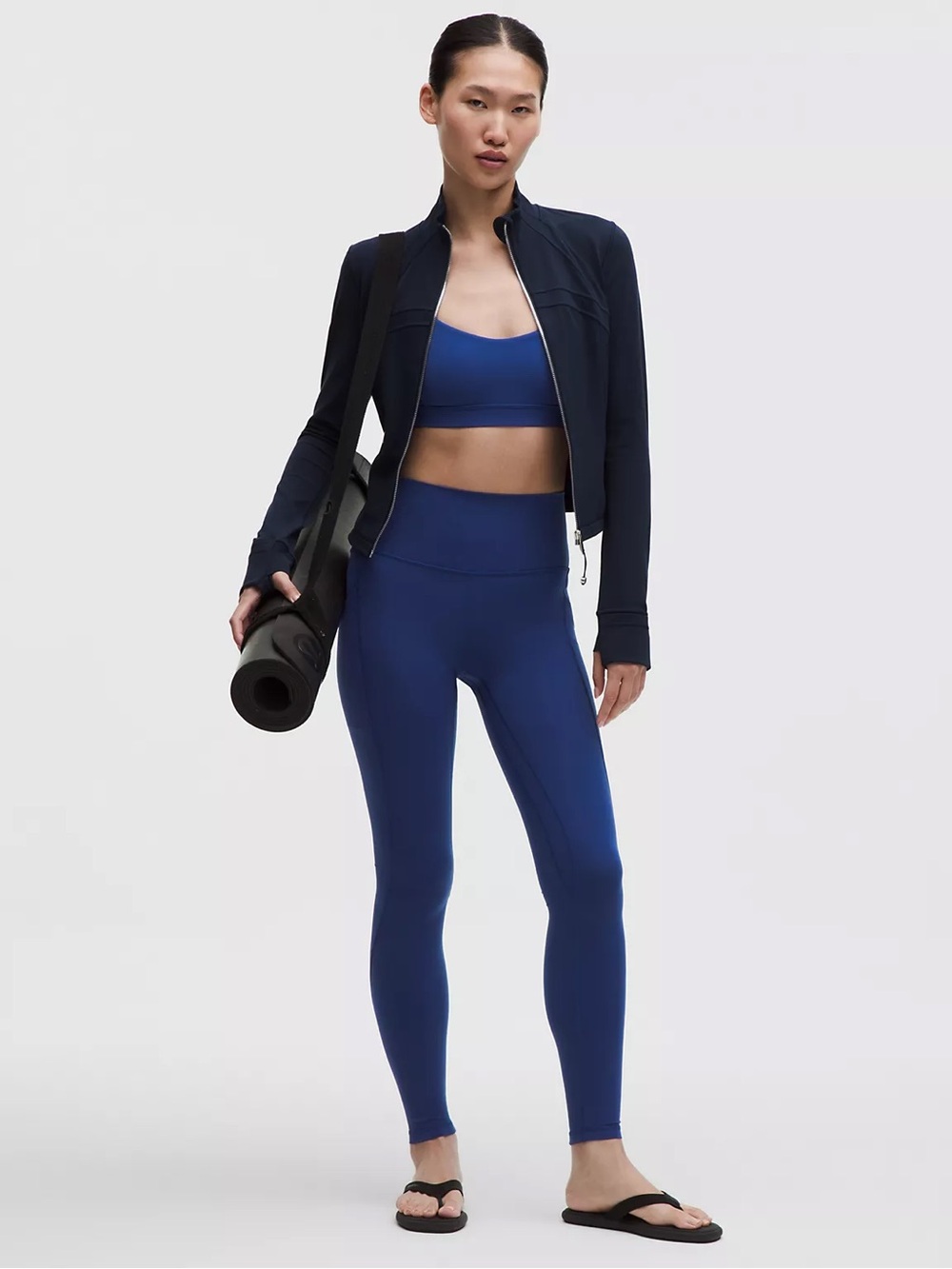 Lululemon Clubhouse blue High-Rise Performance Leggings with pockets. Size 4.